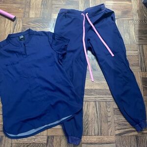 Winter fleece scrub set-Silver lining scrub sets